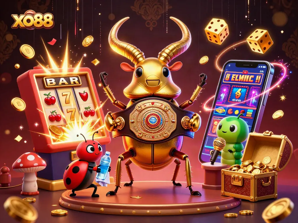 Engage in vibrant actions at xo88 with dazzling slot machines and colorful casino elements.