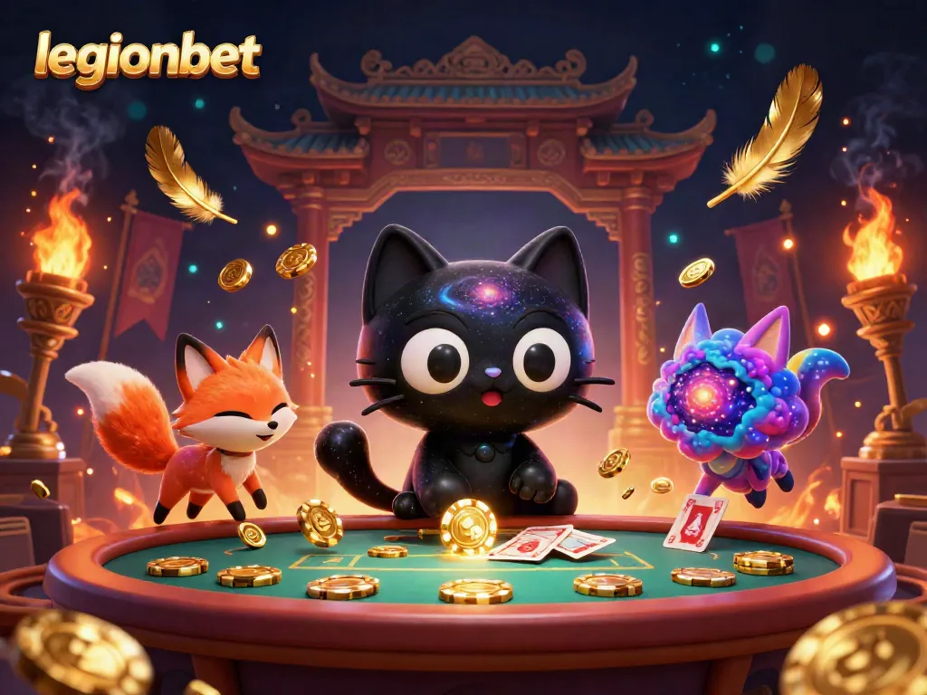 Experience the excitement of legionbet with a cosmic casino scene featuring spinning galaxy elements and betting action.