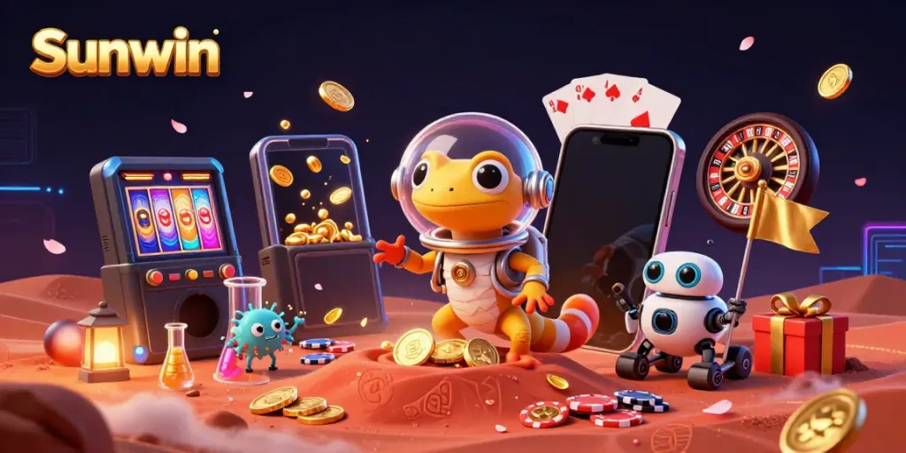 Engage in thrilling gaming adventures with Sunwin's vibrant Martian casino scene featuring unique gameplay elements.