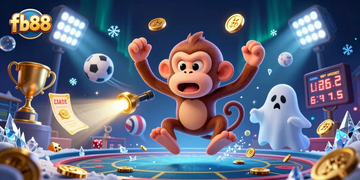 Experience thrilling wins at fb88 with playful characters in a mystic casino scene.