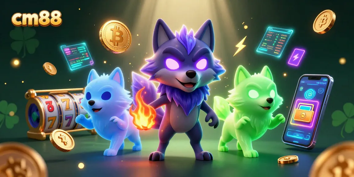 Experience thrilling gameplay at cm88 while surrounded by mystical wolf leaders, slots, and crypto elements.
