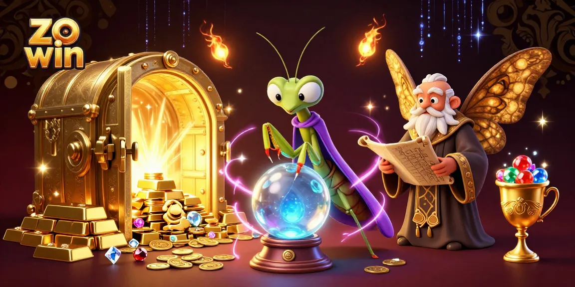 Engage in the thrilling zo win experience with a vibrant illustration showcasing captivating casino elements.