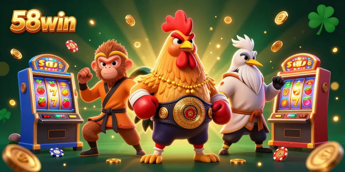 Experience thrilling 58win gameplay with vibrant slots, lively characters, and lavish casino atmosphere.