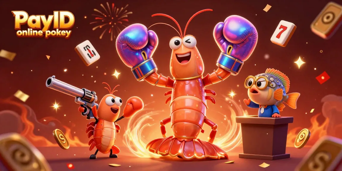 Engage with PayID online pokies featuring vibrant characters and festive elements celebrating gaming.