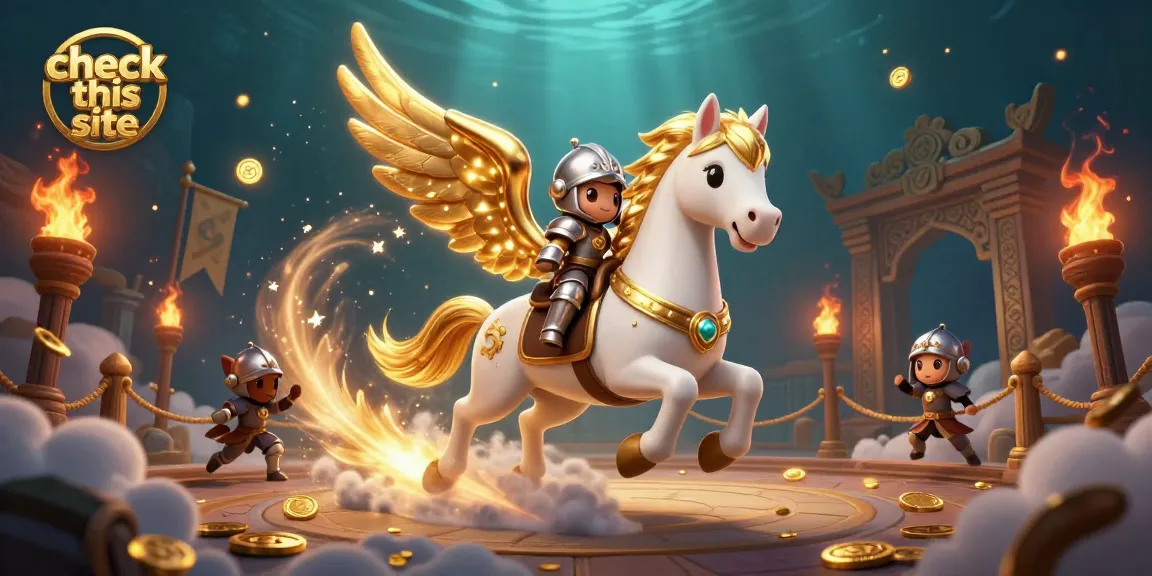 Check this site for thrilling casino action featuring a celestial horse and knight in a dynamic illustration.