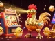Engage with man88’s thrilling slots, highlighted by a golden rooster robot and festive jackpot effects.