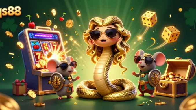 Experience thrilling wins at qs88 with colorful slot machines and vibrant casino characters.