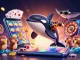 U31 players enjoy vibrant slot games while floating with golden coins in this exciting underwater scene.