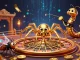 ku88 showcases thrilling bets at a roulette wheel web, capturing a vibrant casino atmosphere.