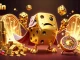 Experience thrilling wins at vipwin with exciting golden dice and sparkling treasures in an engaging casino scene.